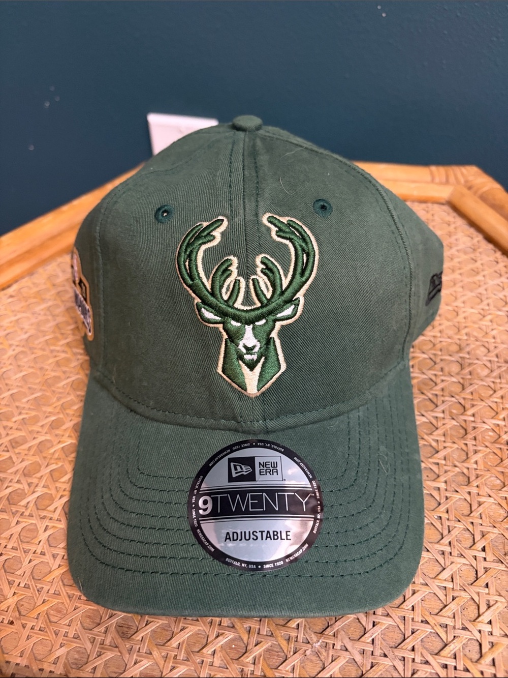 New Era Dark Green Milwaukee Bucks 9TWENTY Adjustable Hat